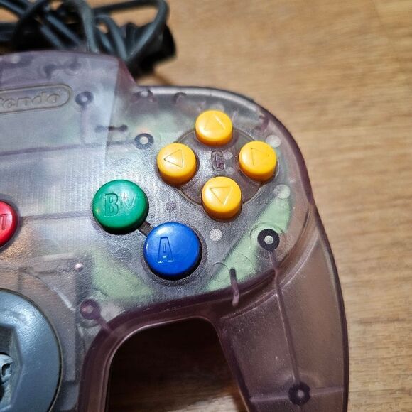 Nintendo 64 N64 Atomic Purple Controller Translucent Genuine Excellent Condition - Picture 4 of 9